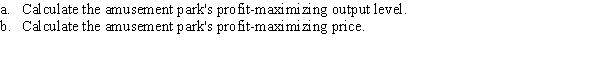 An amusement park faces a demand curve of Q = 40 - 0.4P and marginal cost of MC = 1.25Q, where Q is measured in hundreds of customers.  <div style=padding-top: 35px> 
