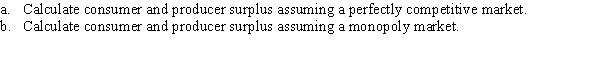 Suppose that market demand is Q = 660 - 12P and marginal cost is MC = 5.  <div style=padding-top: 35px> 