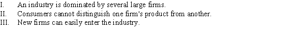 Which of the following characteristics relate(s) to perfect competition?