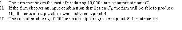 <strong>Use the following to answer question: Figure 6.9 (Figure 6.9) Which of the following statements is (are) TRUE? </strong> A) I and III B) II and III C) I D) I, II, and III
