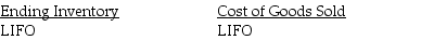 <strong>Which inventory costing method most closely approximates current cost for each of the following line items on the financial statements?</strong> A) B) C) D)