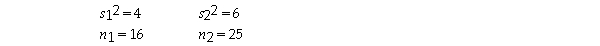 <strong>Given the following information,calculate the degrees of freedom that should be used in the pooled-standard deviation t-test. </strong> A)df = 41 B)df = 39 C)df = 16 D)df = 25