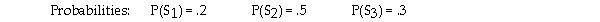 Given the following payoff table and probabilities for each state of nature,answer the questions below. Find the expected value for each alternative and indicate which alternative should be chosen based on the expected value method.