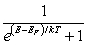 <strong>For a metal at absolute temperature T, with Fermi energy E<sub>F</sub>, the occupancy probability is given by:</strong> A) B) C) D) E)