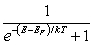 <strong>For a metal at absolute temperature T, with Fermi energy E<sub>F</sub>, the occupancy probability is given by:</strong> A) B) C) D) E)
