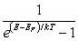 <strong>For a metal at absolute temperature T, with Fermi energy E<sub>F</sub>, the occupancy probability is given by:</strong> A) B) C) D) E)