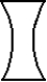 <strong>A hollow lens is made of thin glass as shown. It can be filled with air, water (n = 1.3) or CS<sub>2</sub> (n = 1.6). The lens will diverge a beam of parallel light if it is filled with: </strong> A) air and immersed in air B) air and immersed in water C) water and immersed in CS<sub>2</sub> D) CS<sub>2</sub> and immersed in water E) CS<sub>2</sub> and immersed in CS<sub>2</sub>