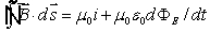 <strong>Which of the following equations, along with a symmetry argument, can be used to calculate the magnetic field between the plates of a charging parallel plate capacitor with circular plates?</strong> A) B) C) D) E) none of these