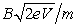 <strong>Electrons (mass m, charge -e) are accelerated from rest through a potential difference V and are then deflected by a magnetic field that is perpendicular to their velocity. The radius of the resulting electron trajectory is:</strong> A) B) C) D) E) none of these