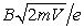 <strong>Electrons (mass m, charge -e) are accelerated from rest through a potential difference V and are then deflected by a magnetic field that is perpendicular to their velocity. The radius of the resulting electron trajectory is:</strong> A) B) C) D) E) none of these