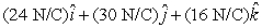 <strong>The flux of the electric field through a 2.0 m<sup>2</sup> portion of the yz plane is:</strong> A) 32 N . m<sup>2</sup>/C B) 34 N . m<sup>2</sup>/C C) 42 N . m<sup>2</sup>/C D) 48 N. m<sup>2</sup>/C E) 60 N .m<sup>2</sup>/C