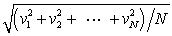 <strong>In a system of N gas molecules, the individual speeds are v<sub>1</sub>, v<sub>2</sub>, ..., v<sub>N</sub>. The rms speed of these molecules is:</strong> A) B) C) D) E)