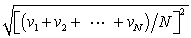 <strong>In a system of N gas molecules, the individual speeds are v<sub>1</sub>, v<sub>2</sub>, ..., v<sub>N</sub>. The rms speed of these molecules is:</strong> A) B) C) D) E)
