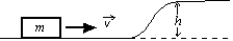 <strong>For a block of mass m to slide without friction up the rise of height h shown, it must have a minimum initial kinetic energy of: </strong> A) gh B) mgh C) gh/2 D) mgh/2 E) 2mgh