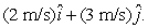 <strong>At time t = 0 a 2-kg particle has a velocity in m/s of At t = 3 s its velocity is During this time the work done on it was:</strong> A) 4 J B) -4 J C) -12 J D) -40 J E)