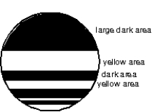Yellow light is viewed by reflection from a thin vertical soap film. Let \lambda be the wavelength of the light within the film. Why is there a large dark space at the top of the film?