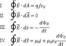Consider the four Maxwell equations: Which of these must be modified if magnetic poles are discovered?