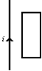 A long straight wire is in the plane of a rectangular conducting loop. The straight wire carries a constant current i, as shown. While the wire is being moved toward the loop, the current in the loop is: