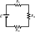 <strong>In the diagram R<sub>1</sub> > R<sub>2</sub> > R<sub>3</sub>. Rank the three resistors according to the current in them, least to greatest. </strong> A) 1, 2, 3 B) 3, 2, 1 C) 1, 3, 2 D) 3, 1, 2 E) All are the same