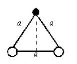 Two particles with charges Q and -Q are fixed at the vertices of an equilateral triangle with sides of length a. If k = 1/4 \pi\varepsilon <sub>0</sub>, the work required to move a particle with a charge q from the other vertex to the center of the line joining the fixed charges is: