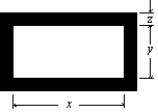 <strong>The figure shows a rectangular brass plate at 0 \degree C in which there is cut a rectangular hole of dimensions indicated. If the temperature of the plate is raised to 150 \degree C: </strong> A) x will increase and y will decrease B) both x and y will decrease C) x will decrease and y will increase D) both x and y will increase E) the changes in x and y depend on the dimension z