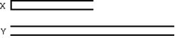 <strong>Organ pipe Y (open at both ends) is twice as long as organ pipe X (open at one end) as shown. The ratio of their fundamental frequencies f<sub>X:</sub>:f<sub>Y</sub> is: </strong> A) 1:1 B) 1:2 C) 2:1 D) 1:4 E) 4:1