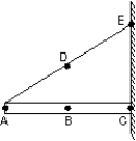 <strong>The diagram shows a stationary 5-kg uniform rod (AC), 1 m long, held against a wall by a rope (AE) and friction between the rod and the wall. To use a single equation to find the force exerted on the rod by the rope at which point should you place the reference point for computing torque? </strong> A) A B) B C) C D) D E) E