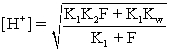 <strong>Which is NOT true for isoelectric and isoionic pH?</strong> A)Isoionic pH is the pH of the pure,neutral,polyprotic acid. B)Isoelectric pH is the pH at which average charge of the polyprotic acid is +1. C)The hydronium concentration at the isoionic point is calculated with the equation ) D)The pH at the isoelectric point is calculated with the equation pH = ½(pK<sub>1</sub> + pK<sub>2</sub>). E)For the equation ,F is the formal concentration of the weak acid.