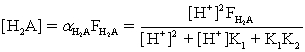 <strong>Which of the fractional composition equations is incorrectly written for the diprotic acid H<sub>2</sub>A and the monoprotic acid HA?</strong> A) B) C) D) E)