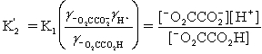 <strong>Which is the correct effective equilibrium constant expression for the reaction of NaO<sub>2</sub>CCO<sub>2</sub>H with water? ⇋ + H<sup>+</sup></strong> A) B) C) D) E)