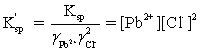 <strong>Which is the correct effective solubility constant expression for PbCl<sub>2</sub>? PbCl<sub>2</sub> ⇋ Pb<sup>2+</sup> + 2 Cl<sup>−</sup></strong> A) B) C) D) E)