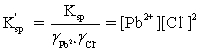 <strong>Which is the correct effective solubility constant expression for PbCl<sub>2</sub>? PbCl<sub>2</sub> ⇋ Pb<sup>2+</sup> + 2 Cl<sup>−</sup></strong> A) B) C) D) E)