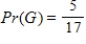 <strong>One ball is drawn at random from a bag containing 17 red R balls and 5 white W balls. What is the probability that the ball is green G? </strong> A) B) C) D) E)