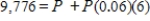 What does the number 0.06 represent in the given equation: . 