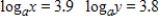<strong>Evaluate the logarithm by using properties of logarithms and the following facts. Round your answer two decimal places. </strong> A) 7.70 B) 14.82 C) 0.10 D) 1.82 E) 1.03
