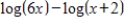 <strong>Write the expression as the sum or difference of two logarithmic functions containing no exponents. </strong> A) B) C) D) E) 