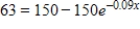 <strong>Solve the exponential equation. Give the answer correct to 3 decimal places. </strong> A) -0.545 B) 9.639 C) 6.053 D) -9.639 E) -3.896