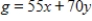 <strong>Solve the following linear programming problem. Minimize subject to </strong> A) 1,485 B) 825 C) 1,890 D) 1,050 E) 630