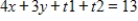 <strong>Convert the constraint inequalities and to equations containing slack variables. </strong> A) and B) and C) and D) and E) and