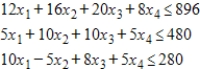 <strong>Use the simplex method to maximize the given function. Assume all variables are nonnegative. Maximize subject to </strong> A) maximum: 1,496 at B) maximum: 985 at C) maximum: 1,888 at D) maximum: 2,435 at E) maximum: 2,045 at