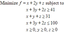 Use the simplex method, Excel, or another technology to solve. 