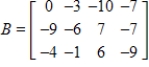 <strong>Write the matrix that is the negative of matrix B. </strong> A) B) C) D) E) 