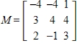 <strong>What is the sum of matrix M and its negative? </strong> A) B) C) D) E)