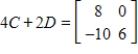 <strong>Use the following matrices to perform the indicated matrix operations, if possible. ; </strong> A) B) C) D) E)