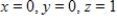 <strong>Find x, y, z and w. </strong> A) , and B) , and C) , and D) , and E) , and