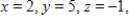 <strong>Find x, y, z and w. </strong> A) and B) and C) and D) and E) and