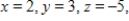 <strong>Find x, y, z and w. </strong> A) and B) and C) and D) and E) and