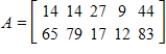 <strong>The tables below give the numbers of some species of threatened and endangered wildlife in the United States and in foreign countries in 2003. Write a matrix A that contains the number of each of these species in the United States in 2003 and a matrix B that contains the number of each of these species outside the United States in 2003. </strong> A) , B) , C) , D) , E) ,