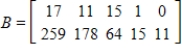 <strong>The tables below give the numbers of some species of threatened and endangered wildlife in the United States and in foreign countries in 2003. Write a matrix A that contains the number of each of these species in the United States in 2003 and a matrix B that contains the number of each of these species outside the United States in 2003. </strong> A) , B) , C) , D) , E) ,