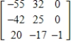 <strong>Use the matrices below. Perform the indicated operations. BA </strong> A) B) C) D) E) 